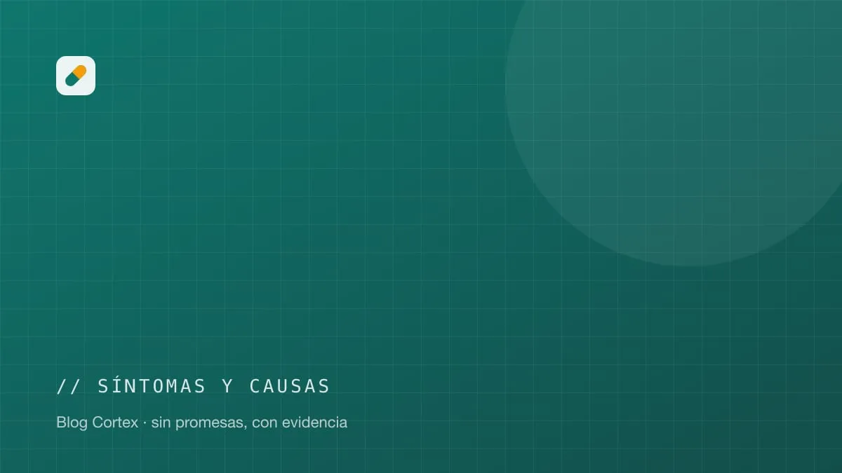 Portada de la categoría síntomas y causas del blog Cortex