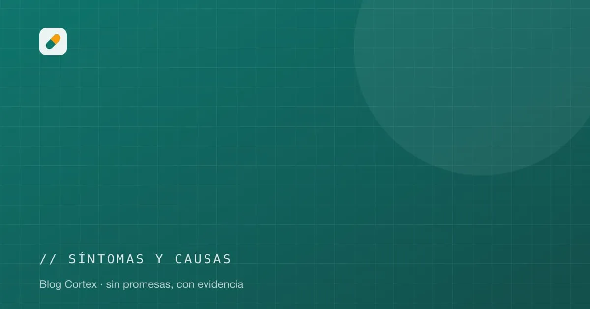 Portada de la categoría síntomas y causas del blog Cortex